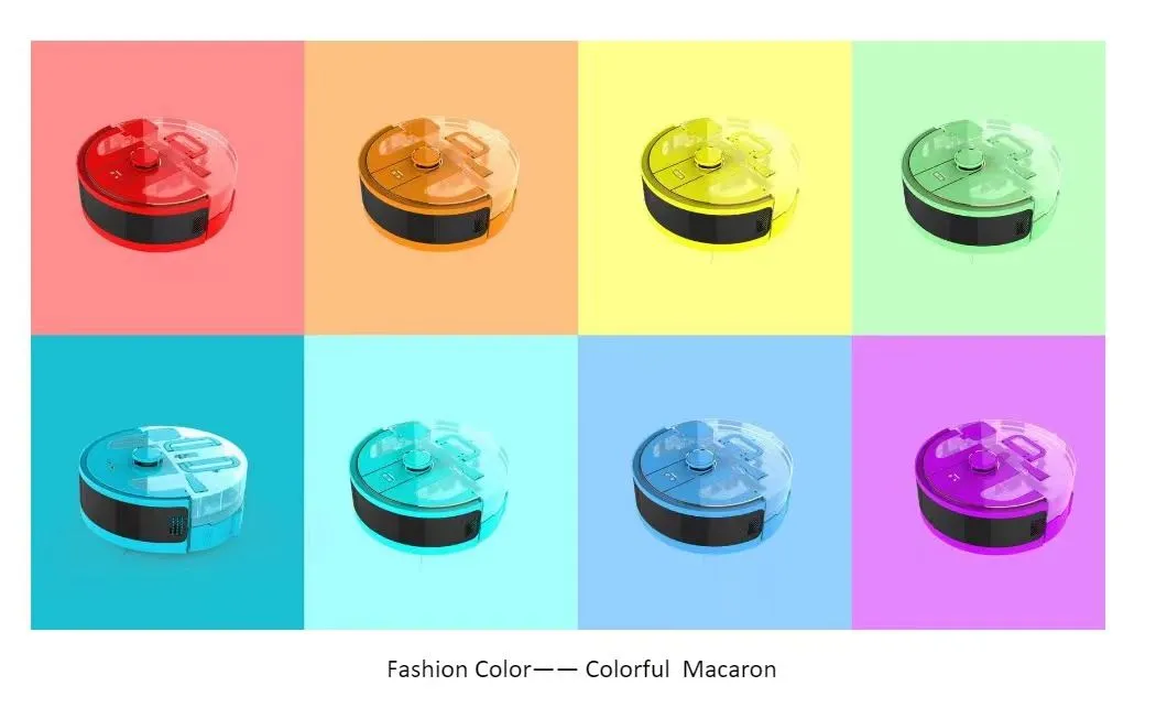 Farverig rengøringsrobot